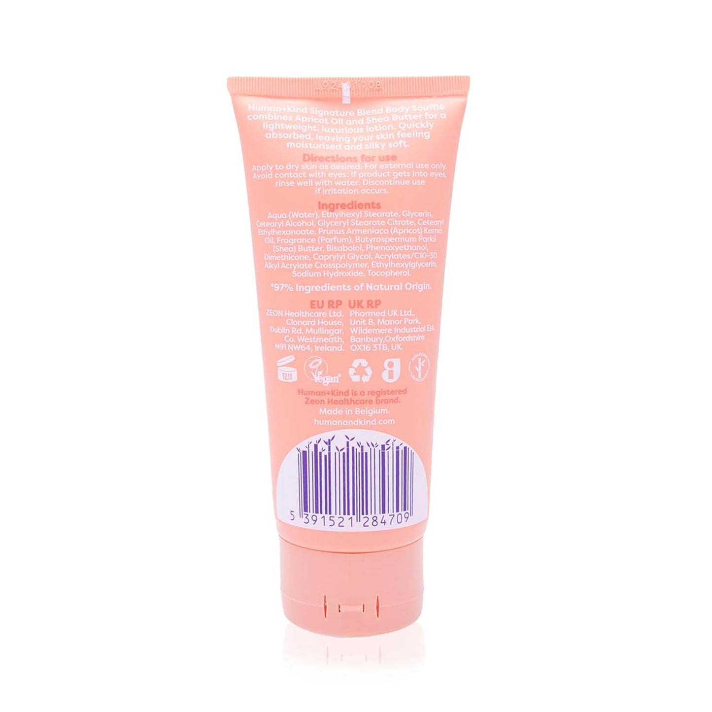 Human+Kind Signature Blend Body Souffle - Fast Absorbing Body Lotion - Hydrates Skin with Formulated Shea Butter and Apricot Kernel Oil - 3.38 oz