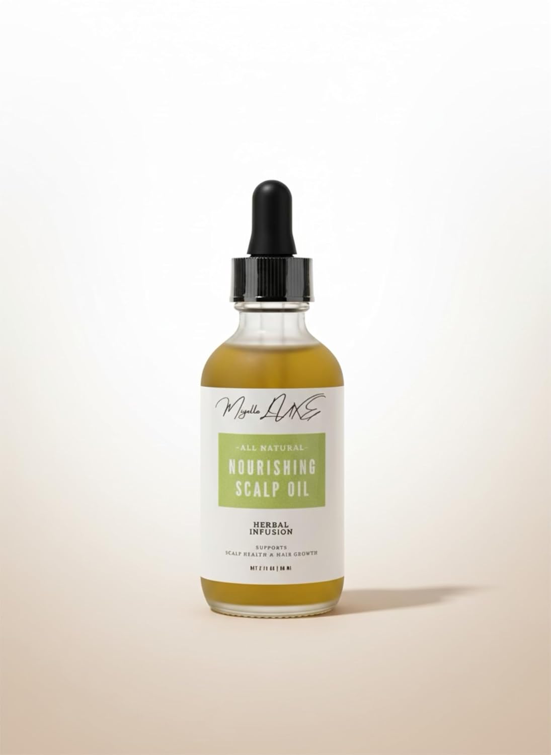 Miyelle LUXE All Natural Nourishing Scalp Oil, Herbal Infusion with Coconut, Rosemary, Sweet Almond, Avocado and Grapeseed, Supports Scalp Health and Hair Growth, 2 fl oz