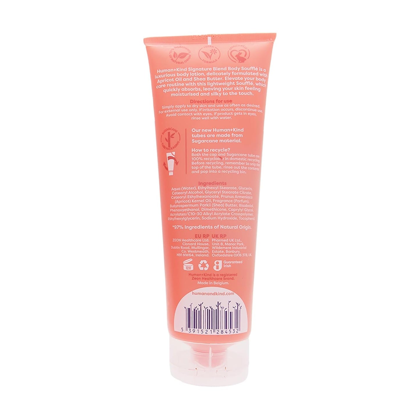 Human+Kind Signature Blend Body Souffle - Fast Absorbing Body Lotion - Hydrates Skin with Formulated Shea Butter and Apricot Kernel Oil - 8.5 oz