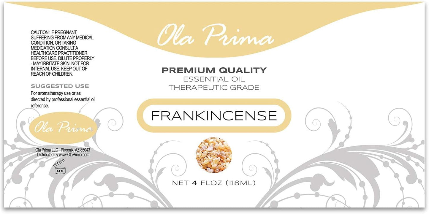 Ola Prima Frankincense Essential Oil 4oz – Frankincense Therapeutic Essential Oil 4 Fluid Ounces