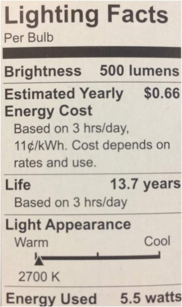 Soft White Decorative LED Candle Bulbs, 60W Replacement (6 Pack) by GE