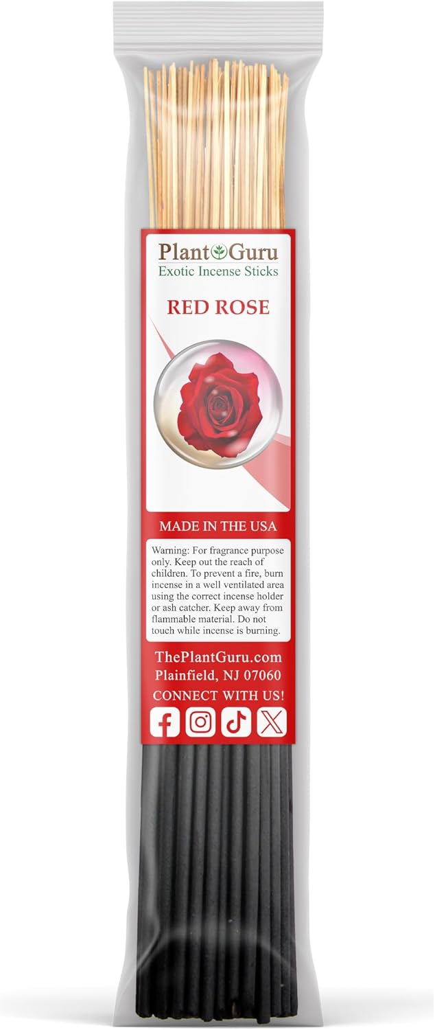 Floral Incense Sticks Variety Set Bulk 500 Pack Sampler 11" Sticks - 5 Bundles of 100 Sticks Per Bundle. Gardenia, Japanese Cherry Blossom, Jasmine, Lavender, Red Rose.