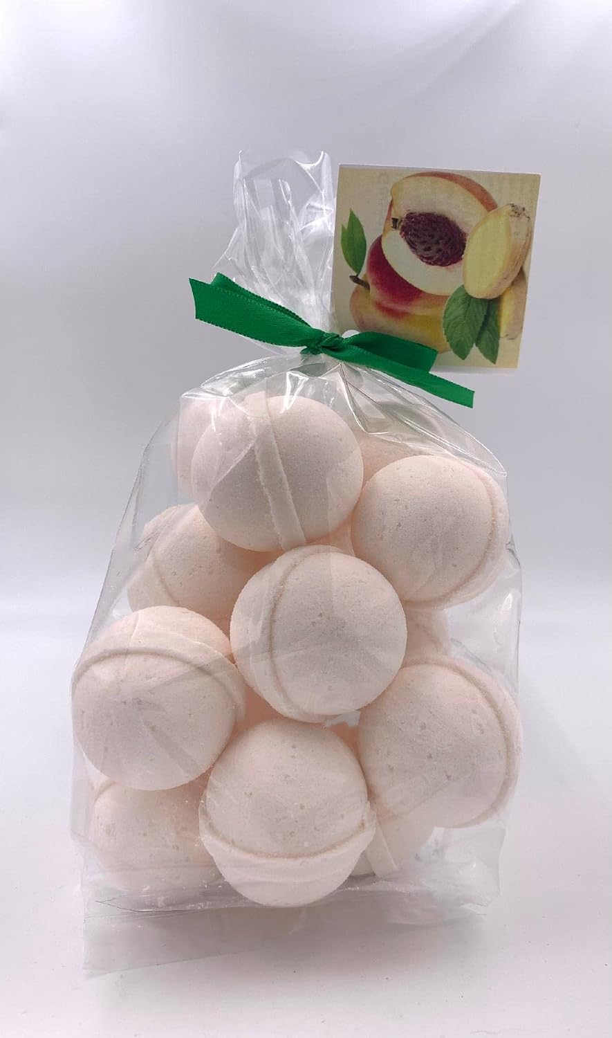Spa Pure Ginger Peach Bath Bomb: USA Made with Shea Butter, Ultra Moisturizing, Great for Dry Skin (14 Count) Pack of 1