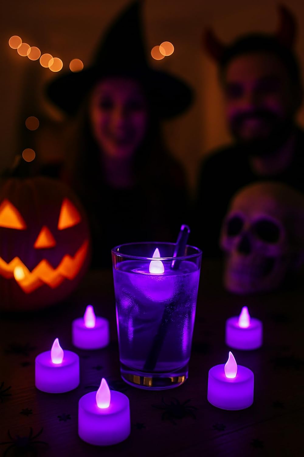 12 Packs Purple Flameless Candles Led Tea Lights I 200+Hours Electric Tea Lights Candles Battery Operated I Waterproof Tealight Candless for Votive, Centerpieces for Tables Decorations, Wedding Decor