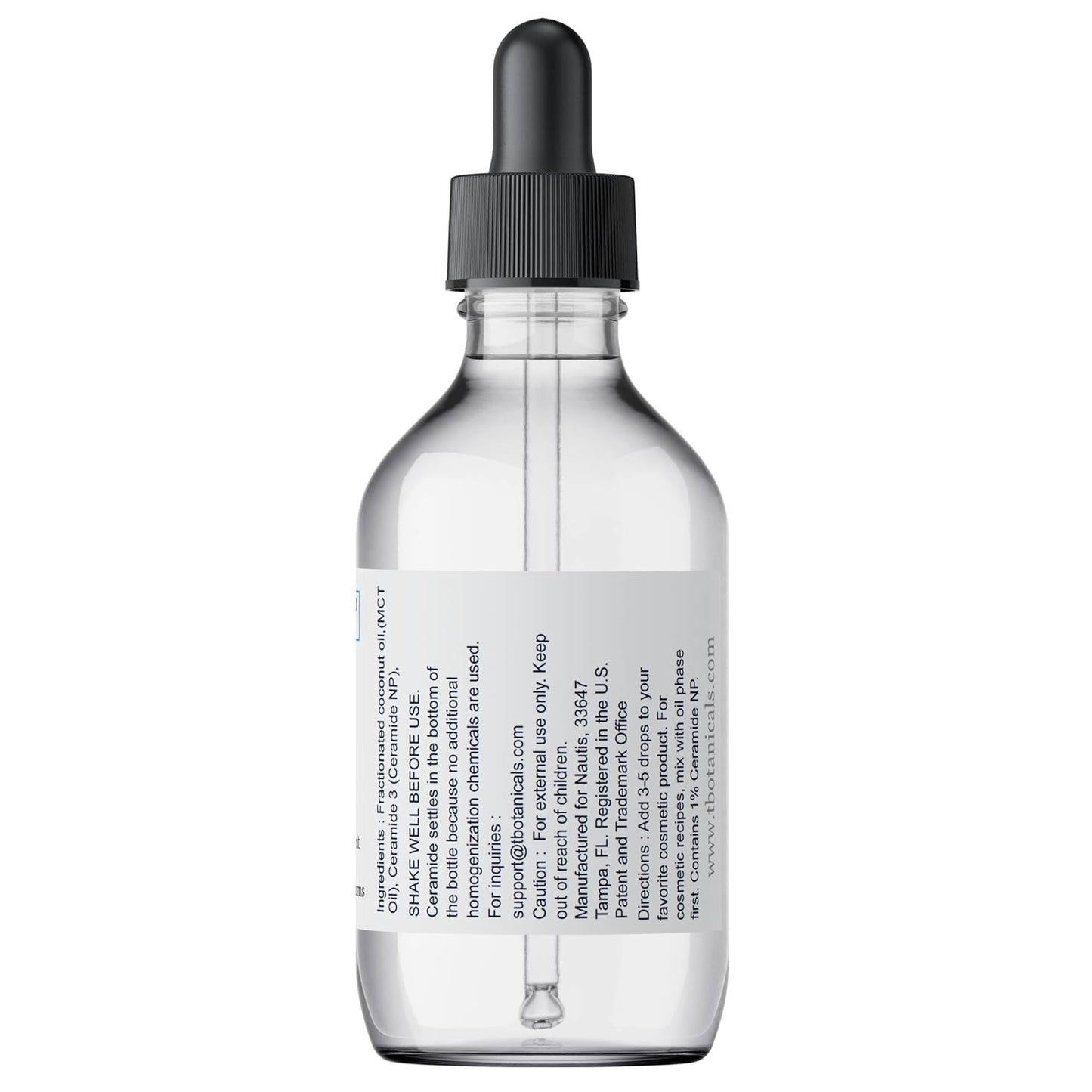 Ceramide NP with Fractionated Coconut Oil, Cosmetic Grade Skin Barrier Support Ingredient for Creams Lotions Serums Balms Facial Oils Moisturizers and DIY Skin Care Formulation