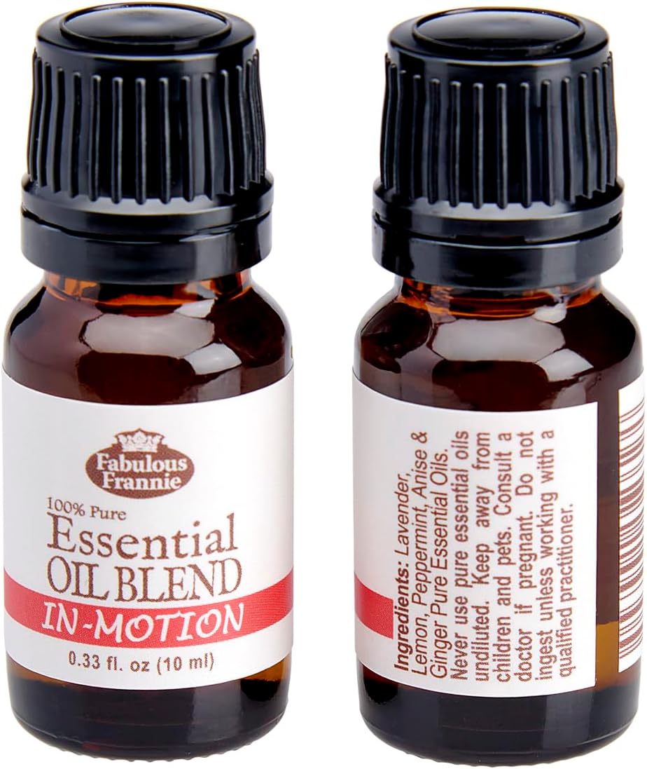 Fabulous Frannie in-Motion Pure Essential Oil Blend 10mL Made with Lavender, Lemon, Peppermint, Ginger and Anise 10ml