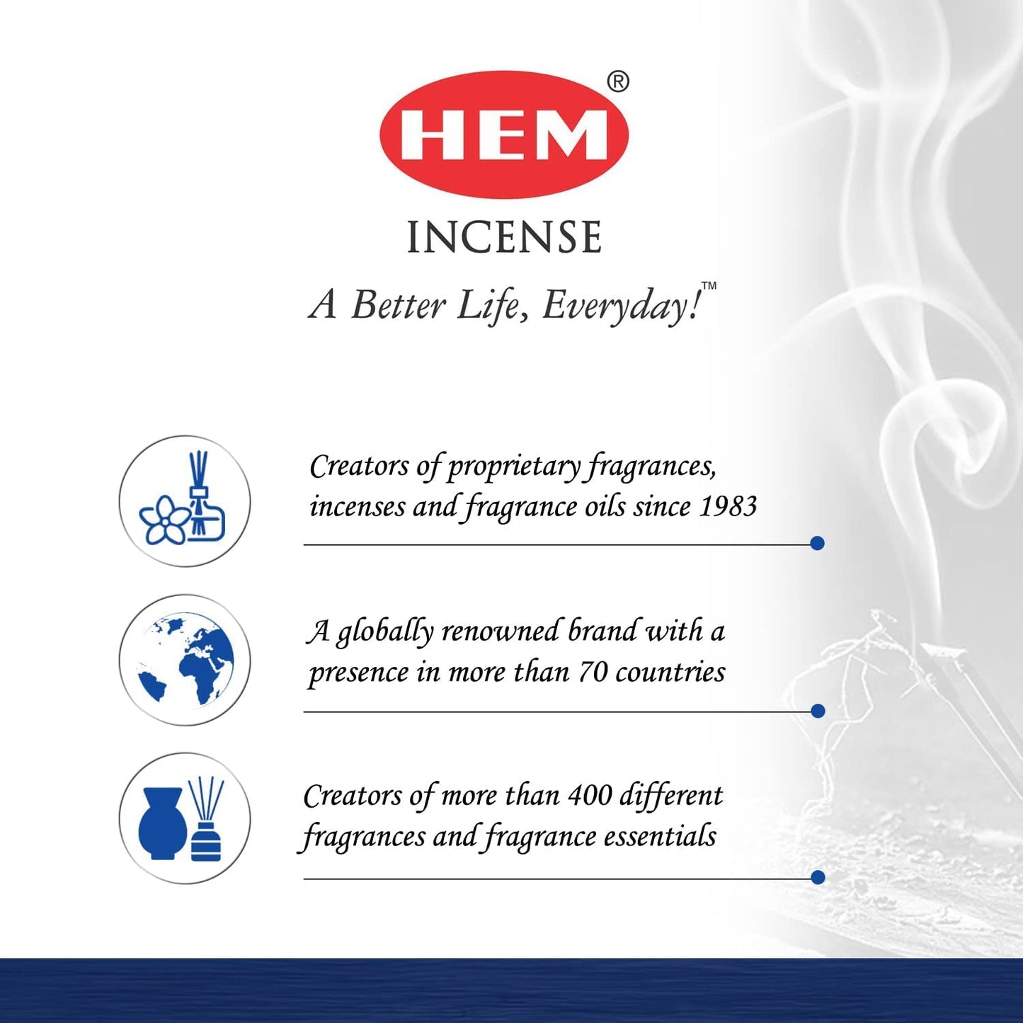 HEM Dragons Blood Blue Incense Sticks | Natural, Pure House & Flower Powder | Aromatherapy Incense For Air Purifier, Cleanness The Aura & Relieving Stress | Gift Set, 120 Count (Pack of 1)