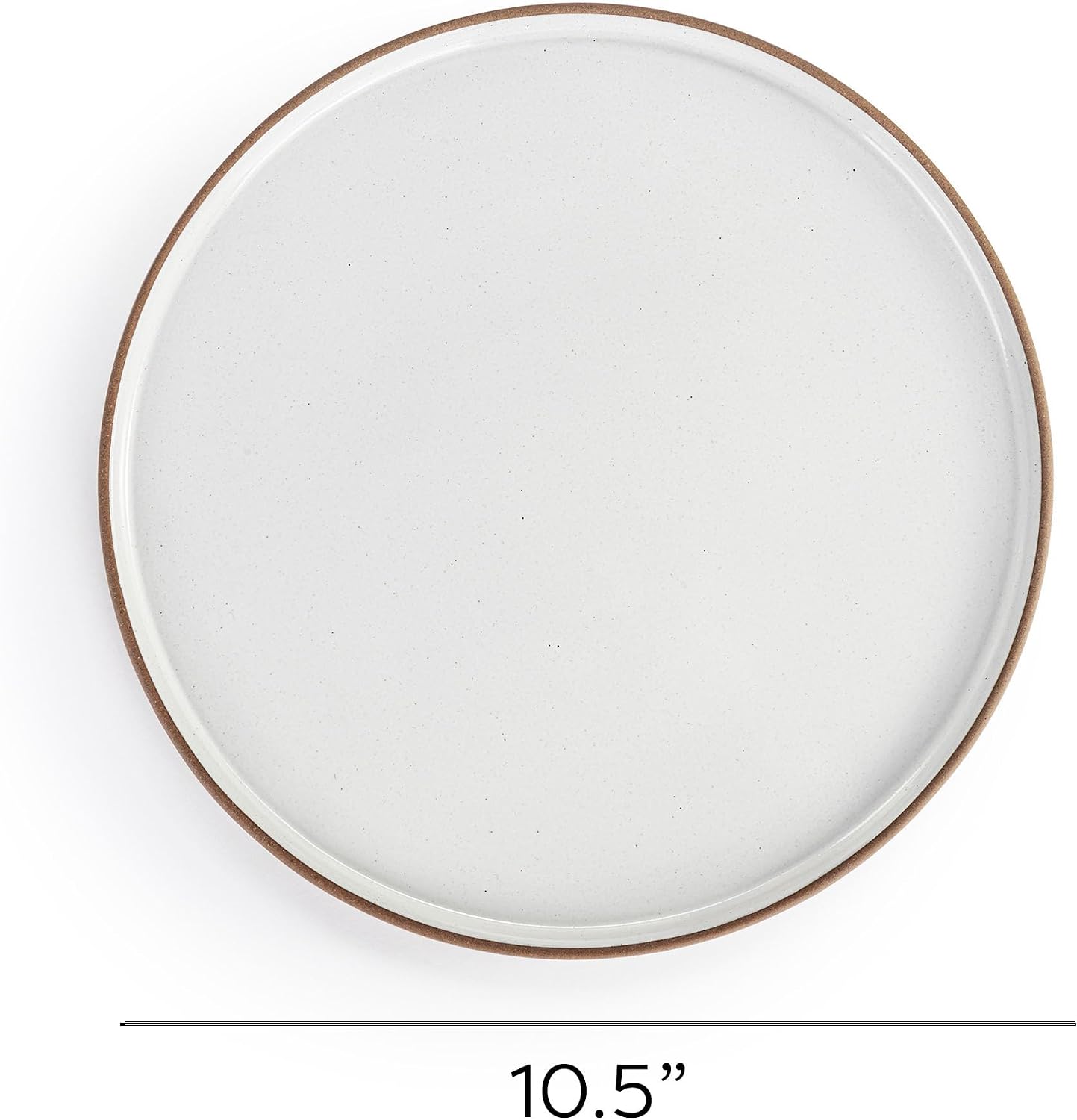 DEMDACO Classic Design Round Textured White 10.5 x 10.5 Stoneware Candle Tray Holder
