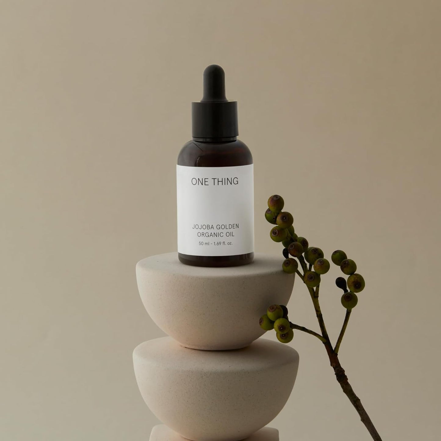 ONE THING Jojoba Golden Organic Oil 1.69 Fl Oz | Moisturizing Natural Oil for Face Body Hair Nails Dry Rough Skin | Cold Pressed, Unrefined | Refine Pores, Barrier Repair, Exfoliate | Korean Skincare