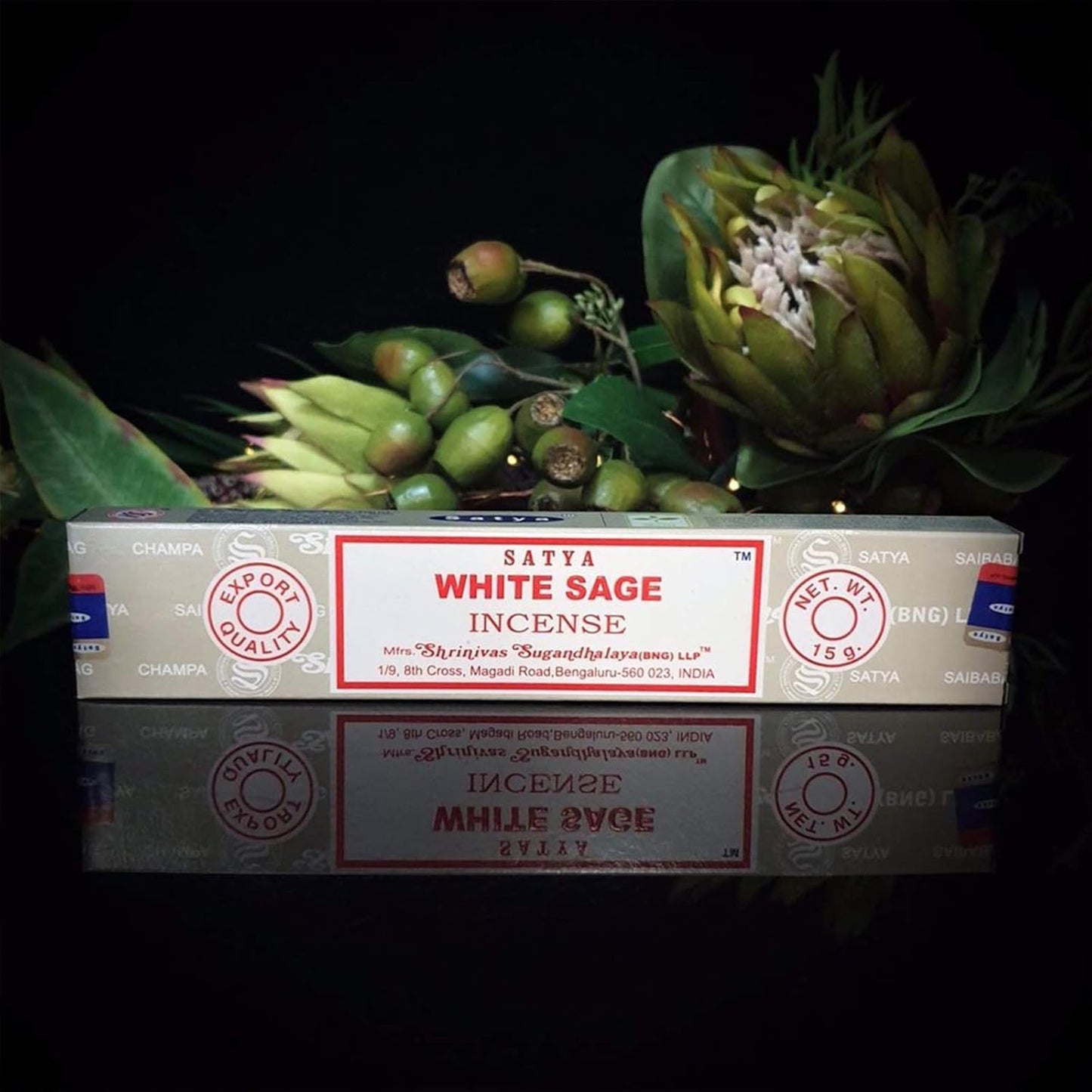 Satya Nag Champa White Sage Incense sticks-12packs x 15grams by Satya (White Sage) | Convenient multi-pack format for regular use.