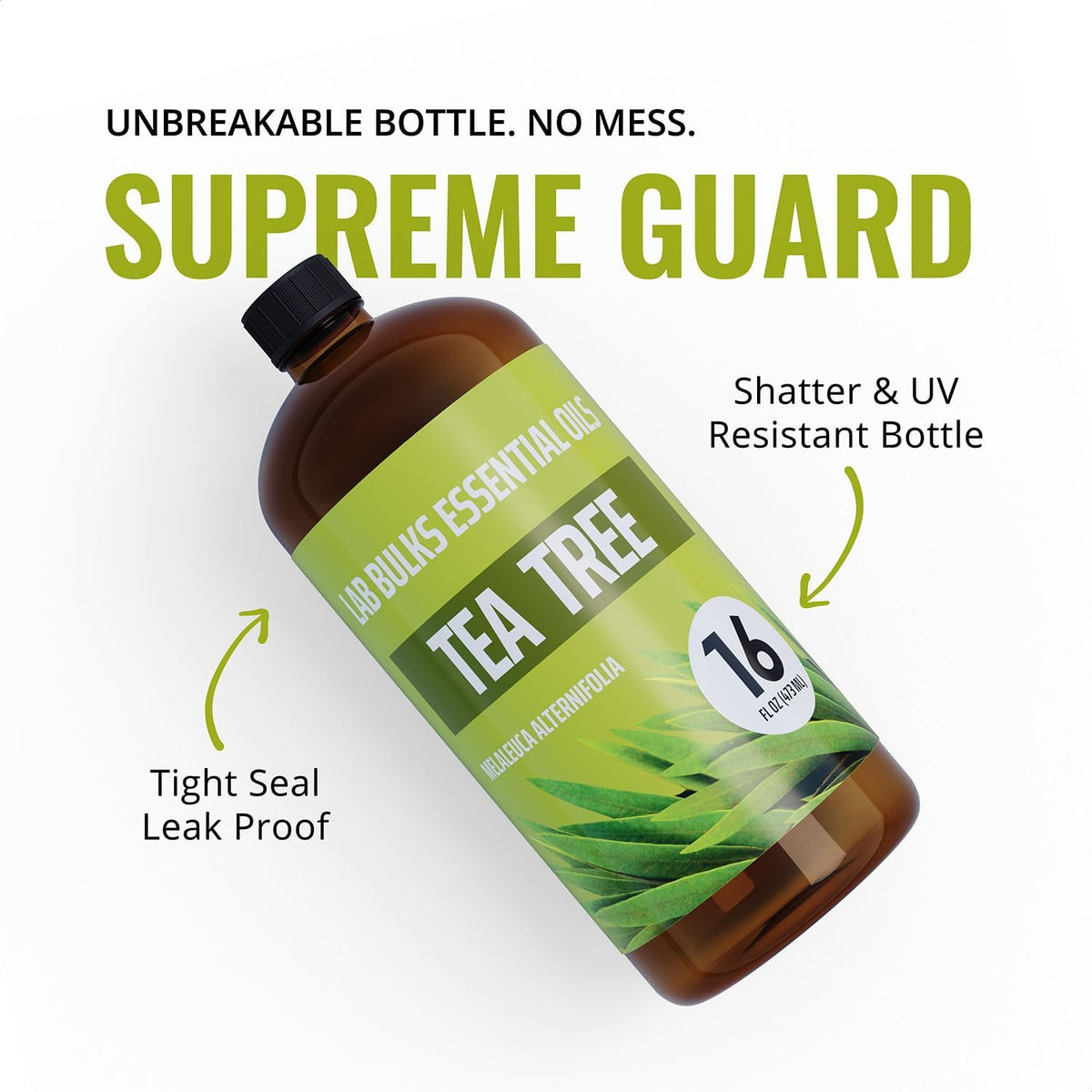 Lab Bulks Essential Oil Tea Tree 16 oz Bulk Bottle