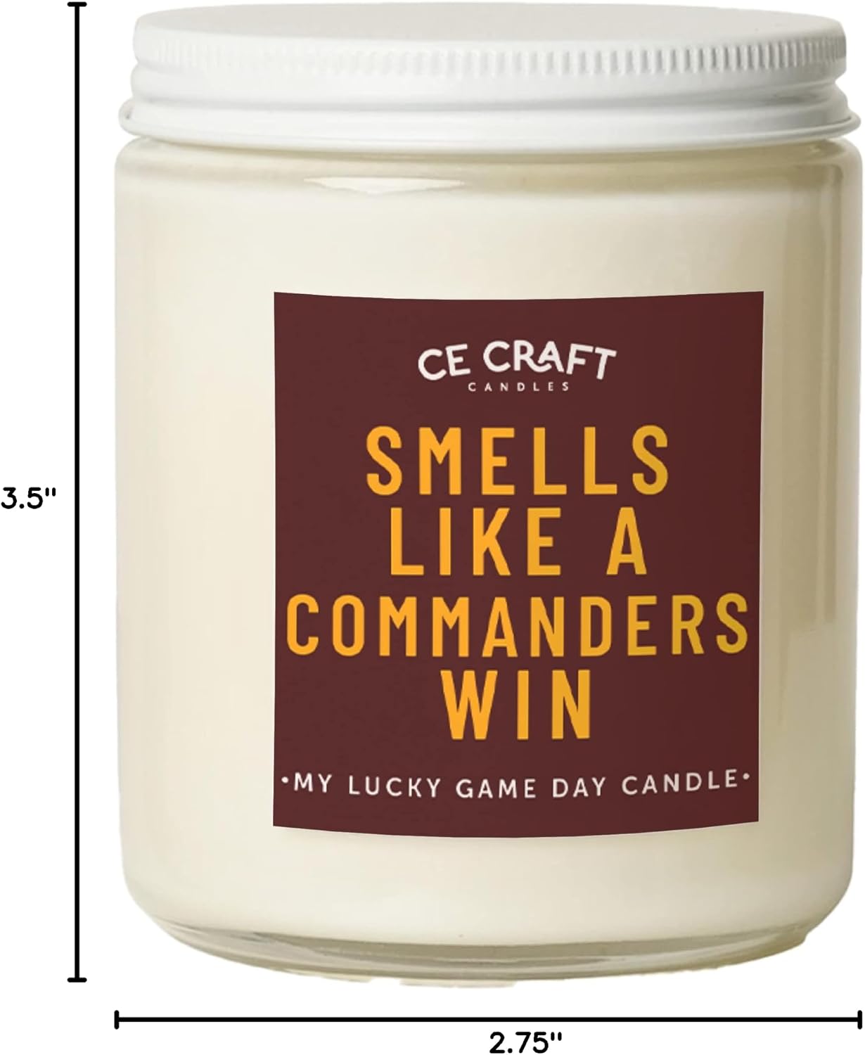 Smells Like a Commanders Win Candle – Commanders Football Inspired Scented Candle – Bourbon Vanilla Fragrance – Hand-Poured Soy Wax – Gift for Commanders Fans, Home Decor, Man Cave, Game Day Essential