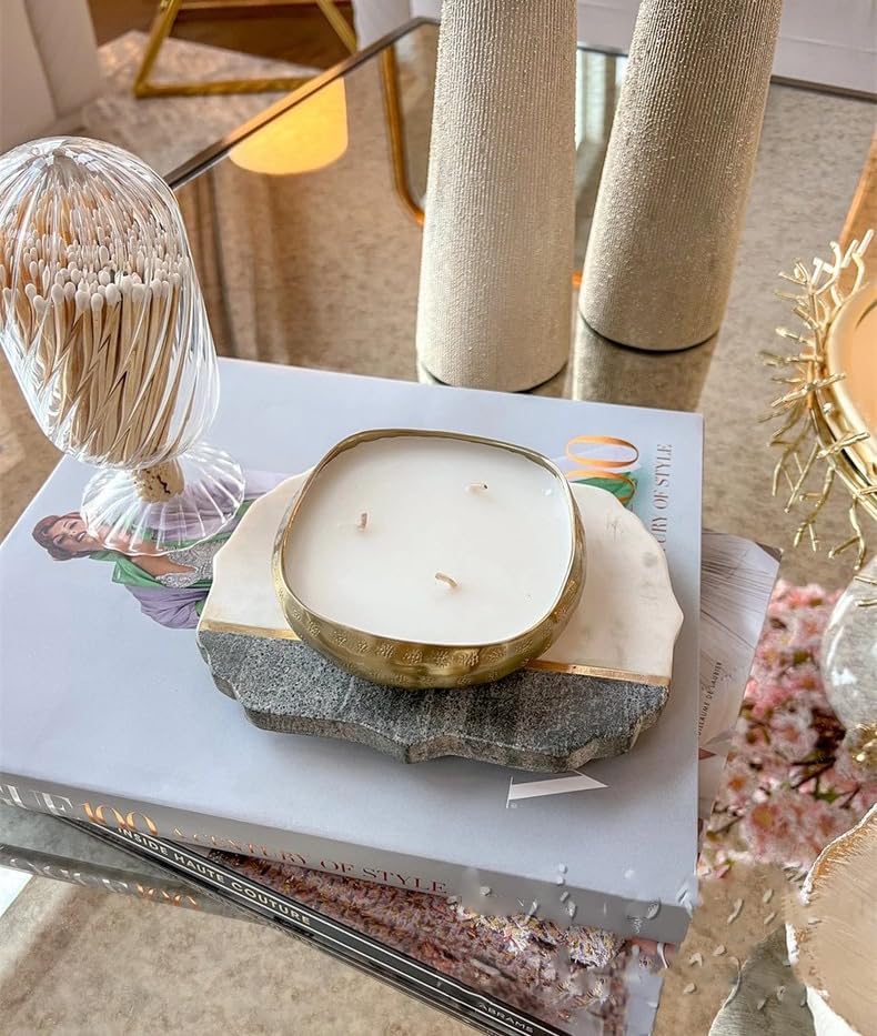 3'' White Matches Included, Match Holder with Candle Matches, Match Cloche with Striker, Long Fireplace Matches for BBQ Grill, Matches in a Jar with Striker, 100Pcs Safety Matches for Candles,