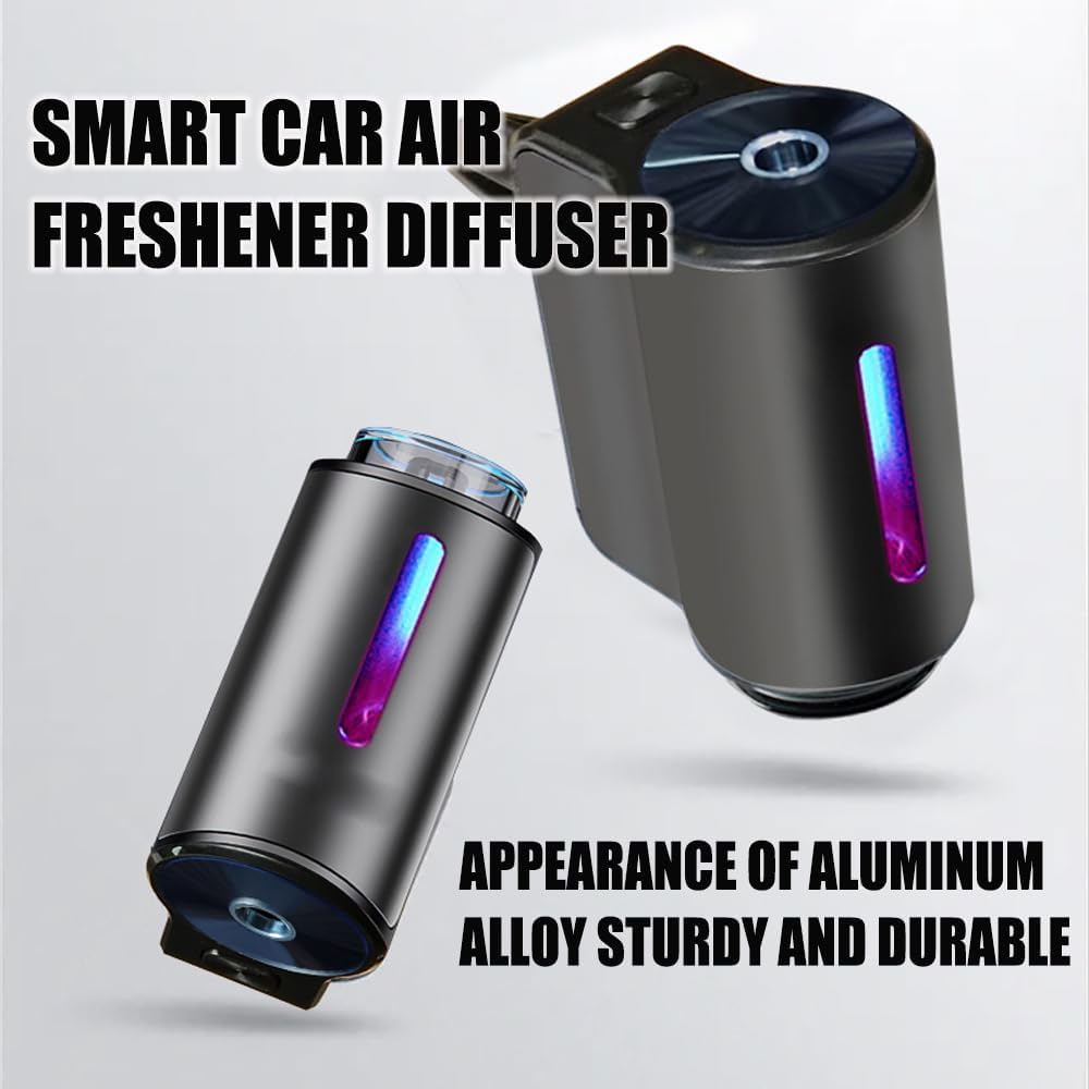 Smart Car Air Freshener with Three Adjustable,2026 New Smart Car AirS Freshener Diffuser Long Lasting, Air Freshener Vent Clips for Car Office Home Bedroom (Diffuser+1Pc Cologne)