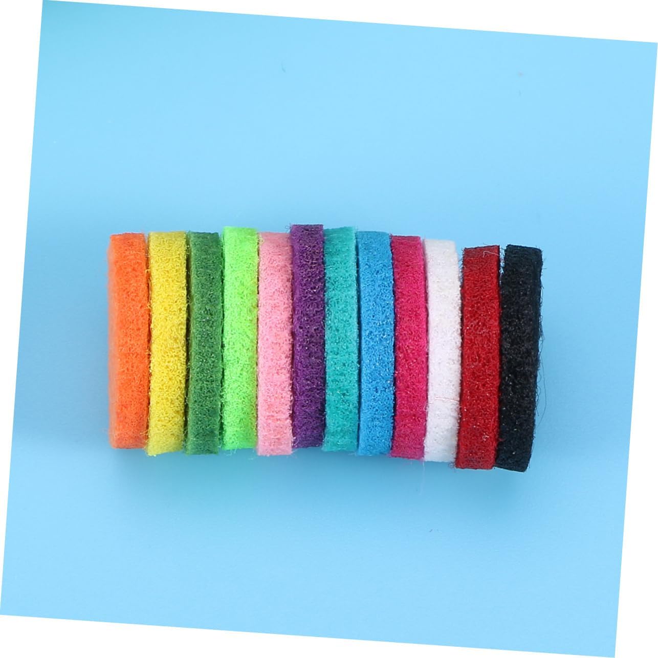 12Pcs Aromatherapy Essential Oil Diffuser Refill Pads Multi-Colored Locket Necklace Replacement Felt Inserts for Car and Home Use