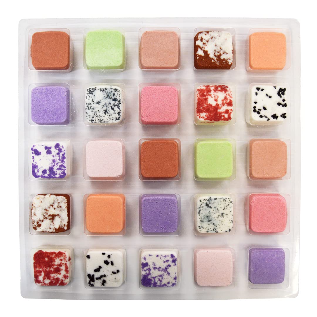 Enfusia Bath Bomb Advent Calendar 25 Days | Christmas Bath Bombs for Kids - Natural Vegan Dye-Free Fizzy Holiday Gift | Handcrafted in USA