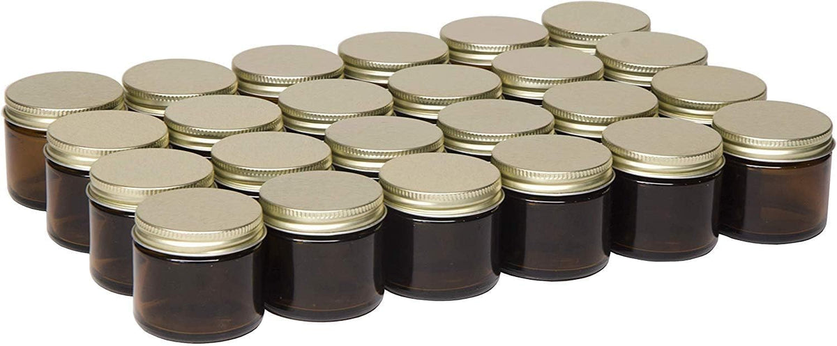 North Mountain Supply Amber Brown Glass Storage Jars