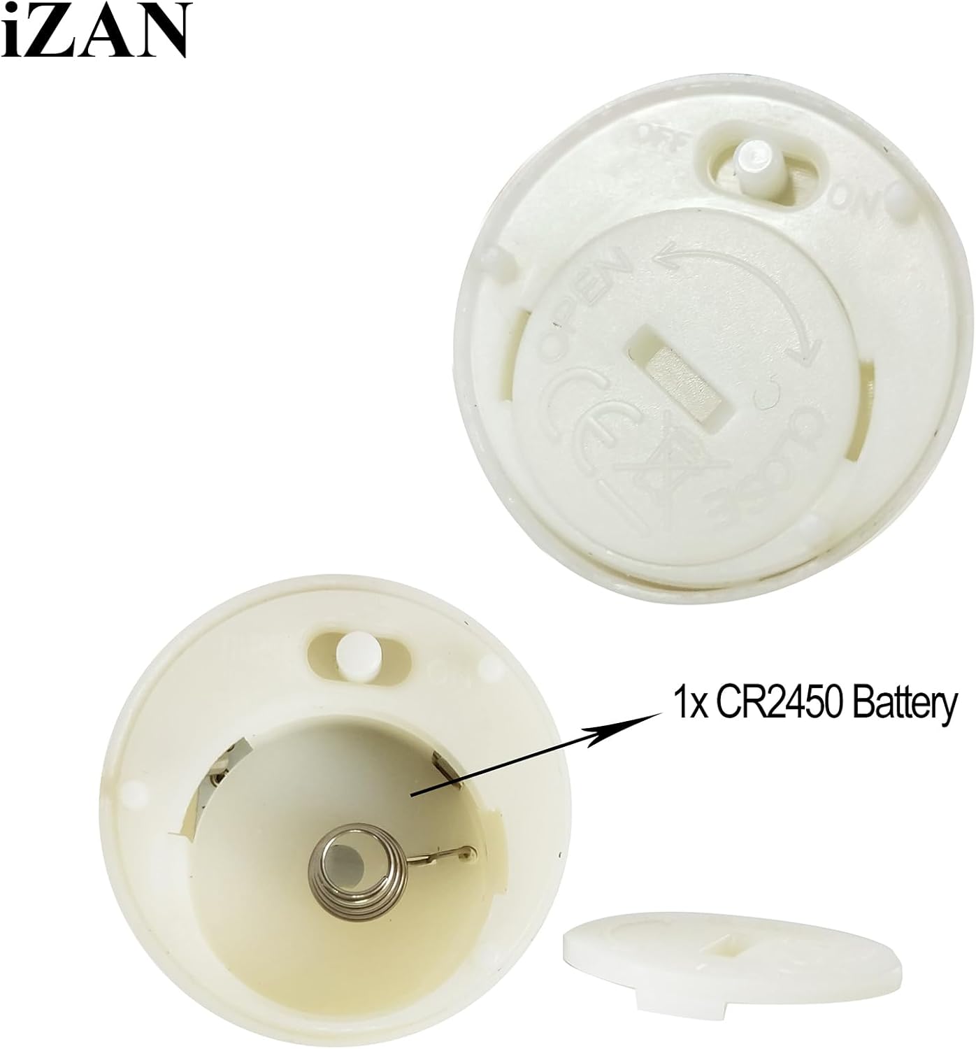 iZAN 6-Pack Flameless LED Battery Operated Tealight Candles with Remote and Timer Flickering Electric Tea Lights for Christmas Home Party Wedding Decorations 1.5”x1.6” Batteries Included