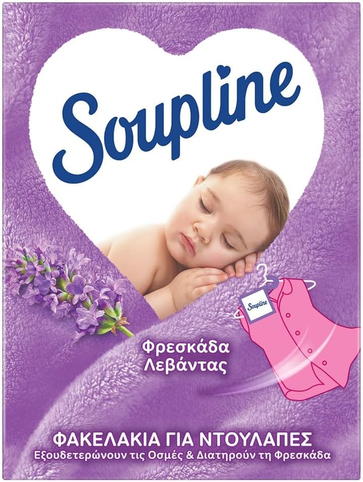 SOUPLINE - Wardrobe Bags - Fresh Air Scent Lavender - Laundry Perfume for 6 Weeks - Neutralizes Odors (Pack of 1 including 3 bags)