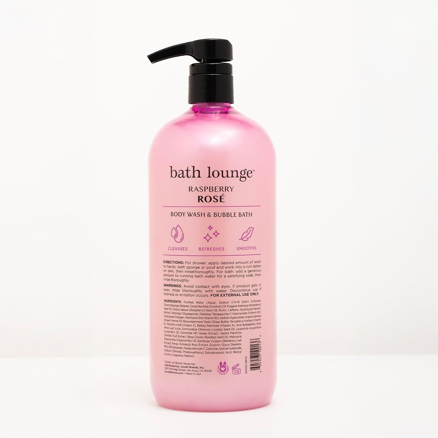 Body Wash & Bubble Bath – Raspberry Rose 32 Fl Oz | Dual-Action Cleanser for Bath & Shower | Cleanses, Refreshes, Softens