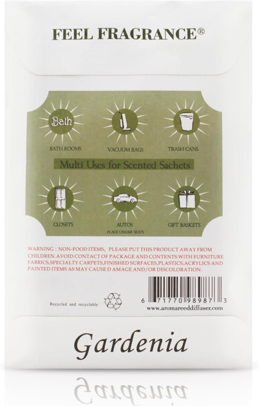 Scented Sachet for Drawers and Closets - Sachet Bags, Lot of 12 (Gardenia)