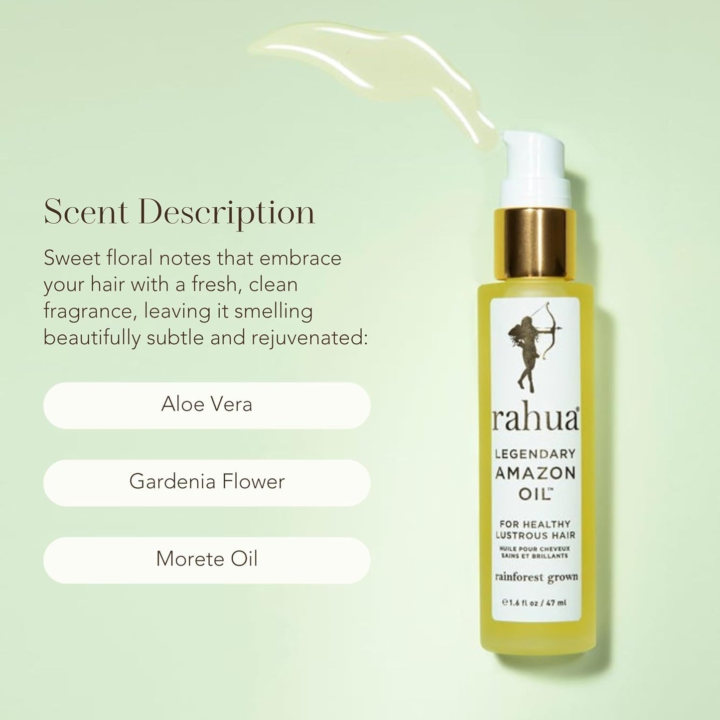 Rahua Legendary Amazon Hair Oil – Reduces Split Ends - Plant-Based Frizz Control, Shine Enhancer, and Strengthening Treatment with Concentrated Blend of Amazonian Oils – For All Hair Types – 1.6 fl oz