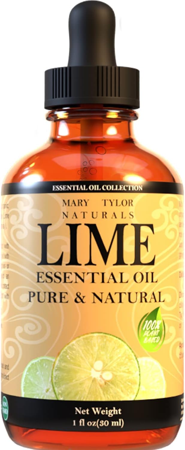Lime Essential Oil (4 oz), Therapeutic Grade, 100% Pure and Natural, Perfect for Aromatherapy, Diffuser, DIY and Much More by Mary Tylor Naturals