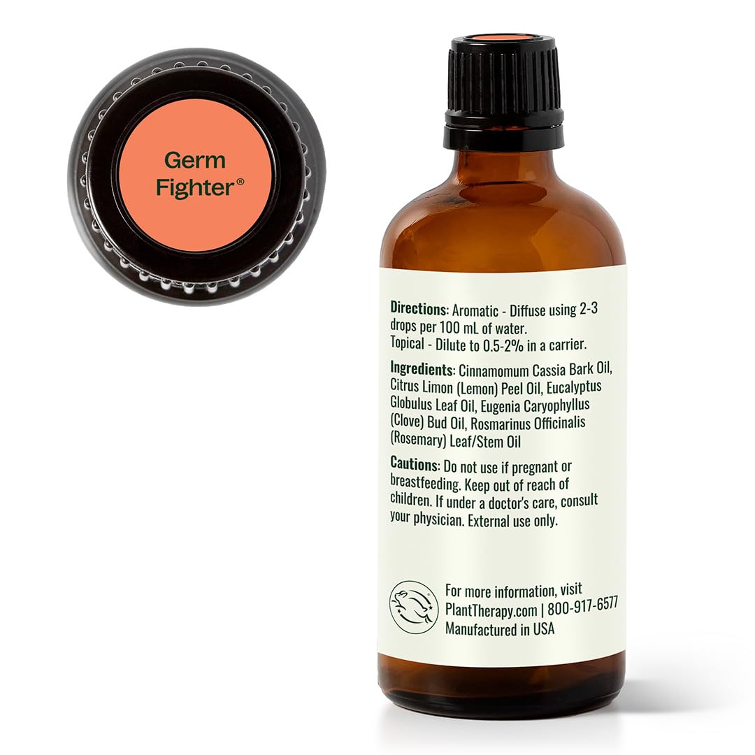 Plant Therapy Germ Fighter Essential Oil Blend 100 mL (3.3 oz) Pure