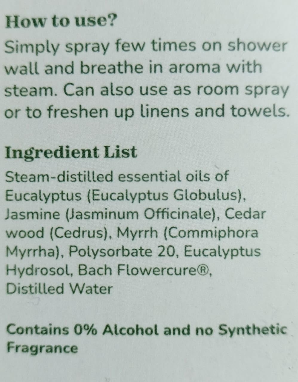 SPA Eucalyptus Shower Steamer Spray - with Madurai Jasmine for Refreshing Floral Escape (240+ Baths) | 100% Natural Eucalyptus Spray, Infused with FlowerBACH Extract | Perfect SPA Gifts for Women