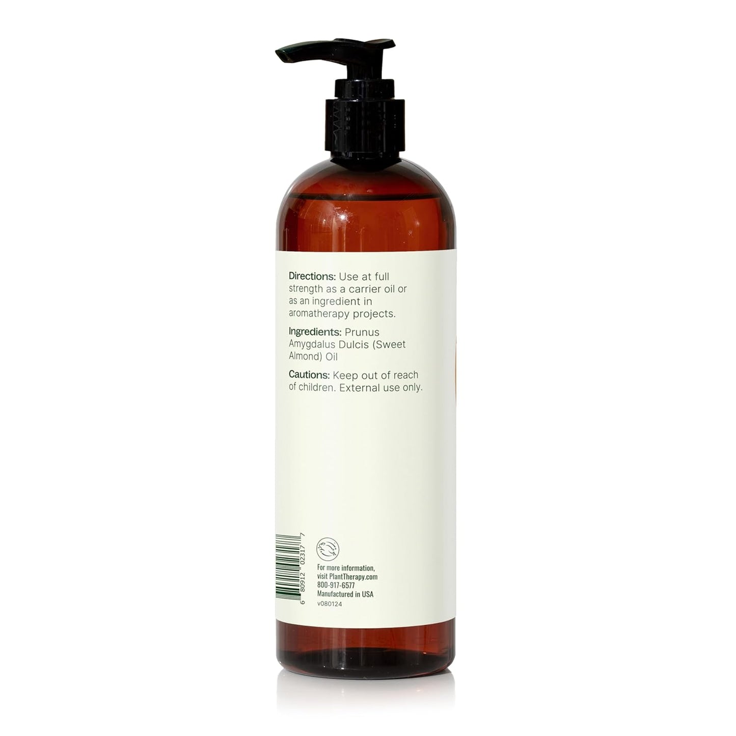 Plant Therapy Sweet Almond Oil - for Skin, Hair, Body, Face & Baby - Natural Moisturizer, Massage & Aromatherapy Carrier Oil 100% Pure, Cold Pressed California Almonds, Made in USA, 16 oz