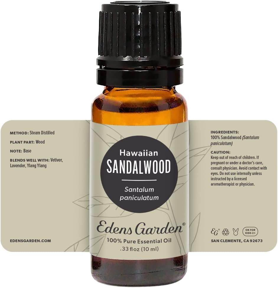 Edens Garden Sandalwood- Hawaiian Essential Oil- 100% Pure 10 ml (.33 oz)