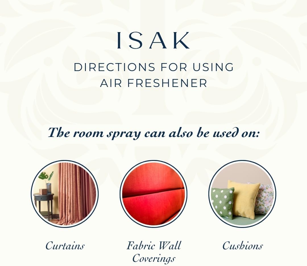 ISAK Rose Wonder Air Freshener Room Spray for Home Spray for Good Smell, Enhance Mood, Scented Air Freshener used on Curtains, Cushions, Fabric Wall - 50 ml