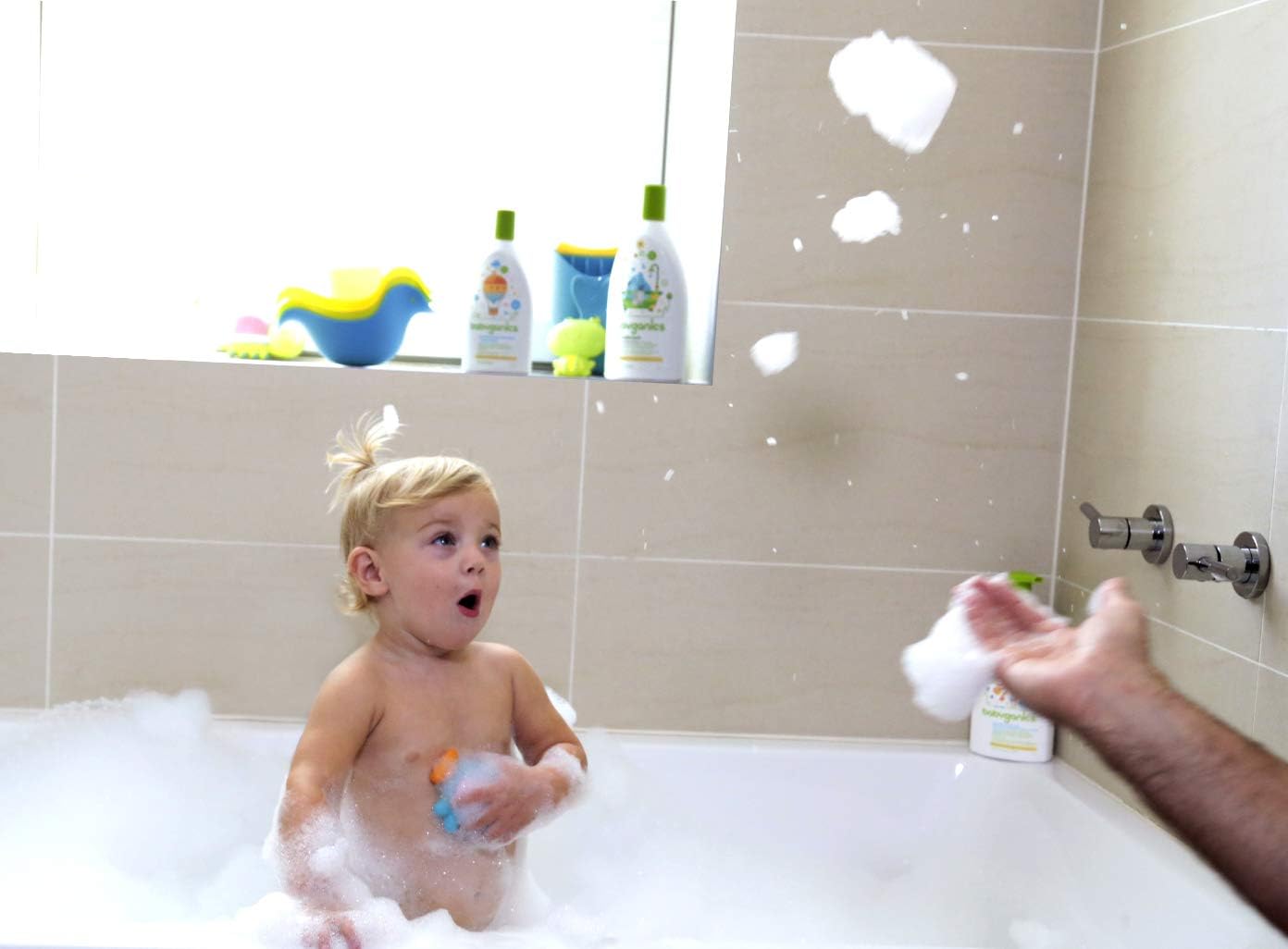 Babyganics Bubble Bath, Gently Cleanses, Fragrance Free, 20 Fl Oz (Pack of 2), Packaging May Vary
