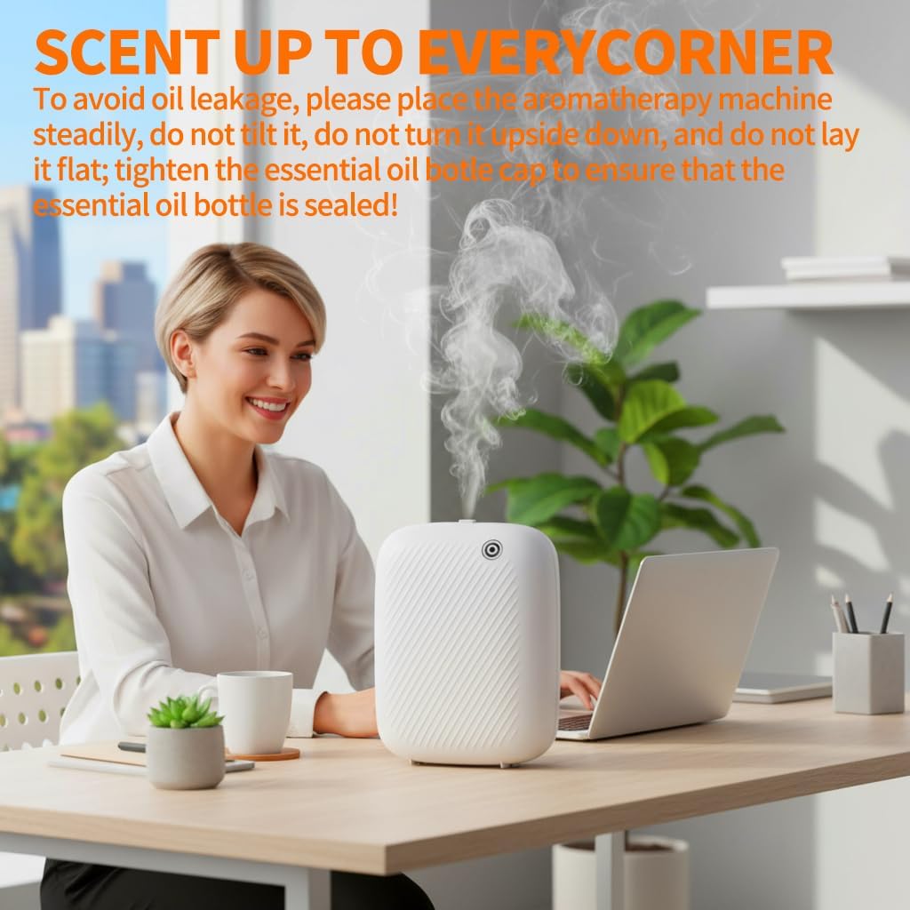 Smart Waterless Essential Oil Diffuser, 400ML Hotel Scent Diffuser with 12A1V Power Adapter for Large Room and Commercial Use, Scent Air Machine Cover Up to 2000 Sq.Ft