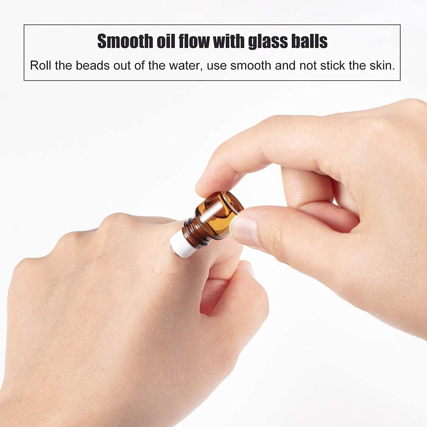 12Pcs Gold 1ml Glass Roller Bottles - Refillable Essential Oil Roll-On for Aromatherapy | Mini Travel-Size Sample Vials with Roller Balls,Aromatherapy Supplies, Essential Oil Accessories