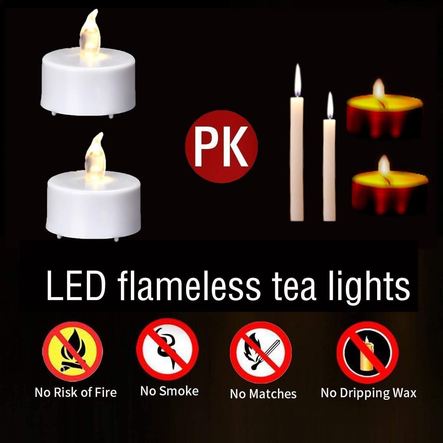 Tea Light Candles with Remote Control,Flickering Flameless LED Candle,Long Lasting 400+Hours,Battery Operated with Timer for Home Decoration Seasonal &Festival Celebration WarmWhite (5pcs)