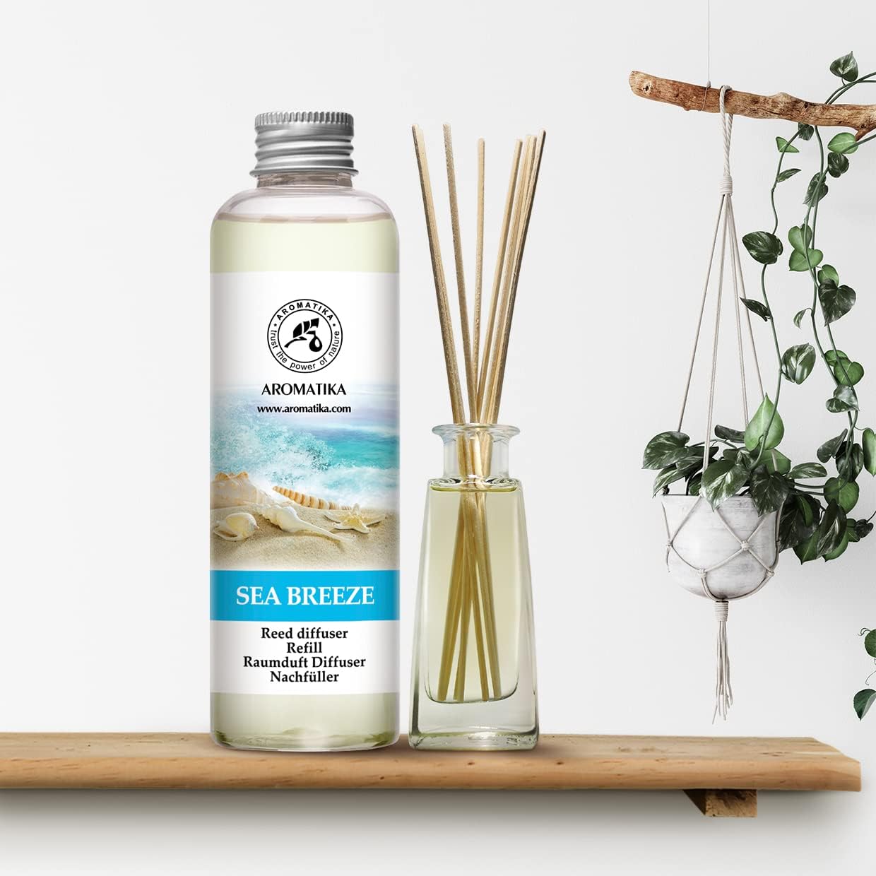 Reed Diffuser Refill - Sea Breeze 6.8 Fl Oz - Home Fragrance - Long Lasting Fresh Scent - Room Freshener