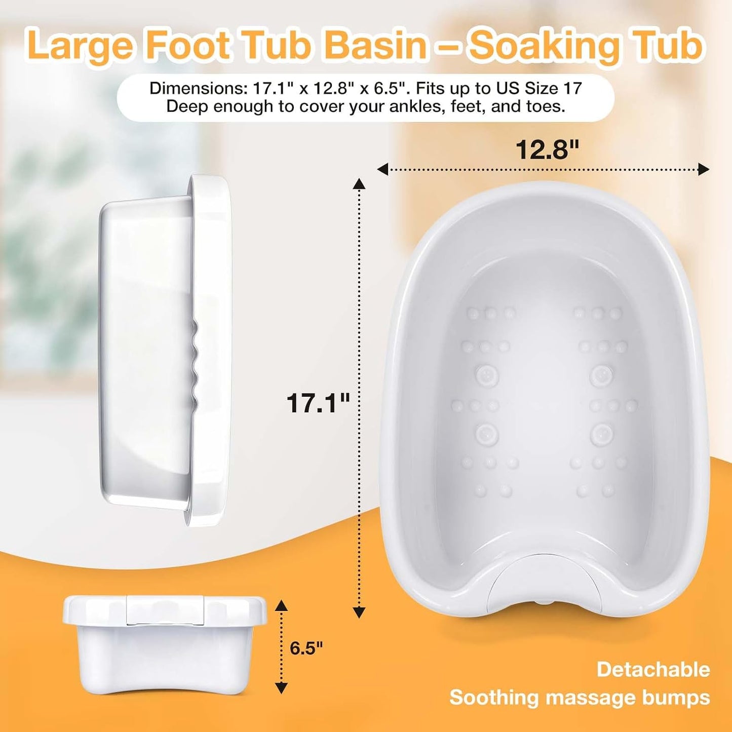 Ionic Foot Detox Tub,for All Detox Machines 100 Liners, Home/Salon | Compatible with All Detox Machines,Heavy Duty Bucket、Easy to Clean、Portable,Includes 100 Disposable Liners