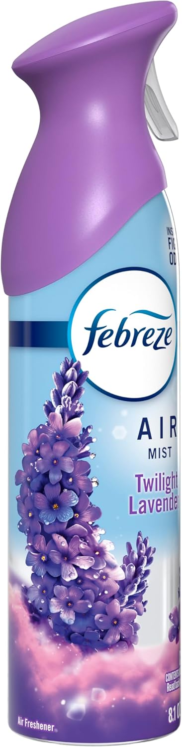 Febreze Air Mist, Air Freshener Spray, Odor Fighting Room Spray, Deodorizer for Home Bathroom Kitchen Office Apartment Dorm Room Classroom, Twilight Lavender, 8.1oz, 1ct