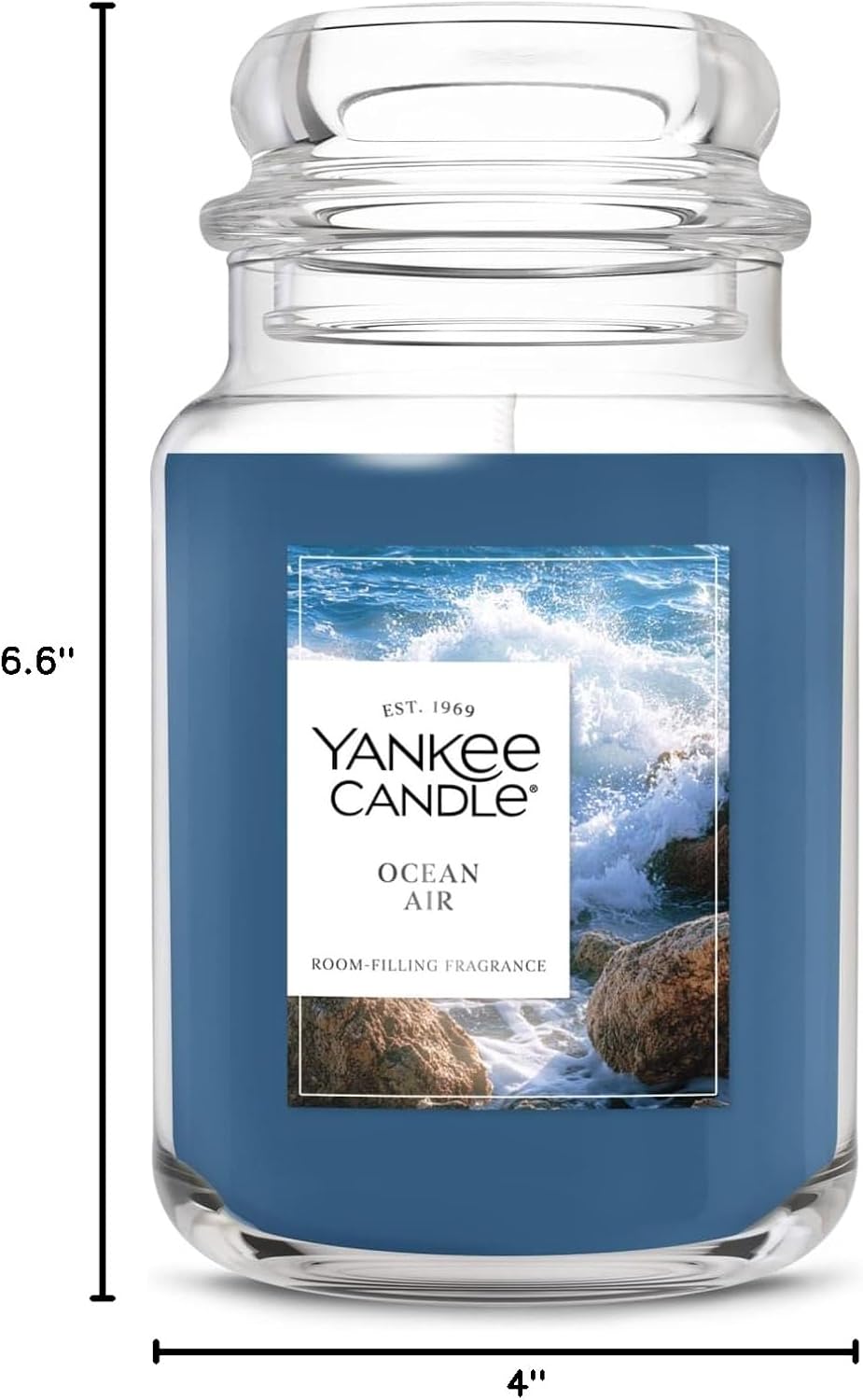 Yankee Candle Ocean Air Scented Candle, 22oz Large Jar with up to 150 Hour Burn Time, Giftable