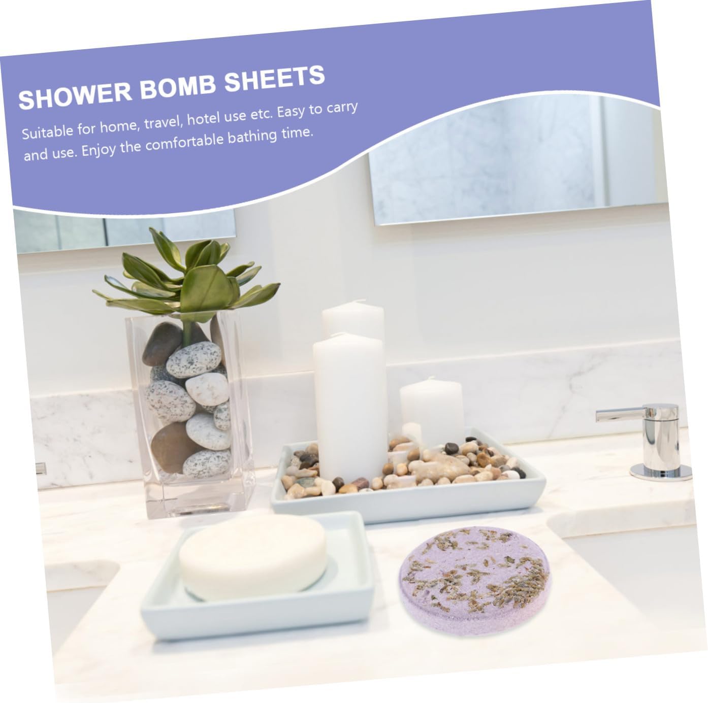 6pcs Aroma Bath Flakes Shower Bombs Bath Accessories Sheets Aroma Tablets Refreshing Experience