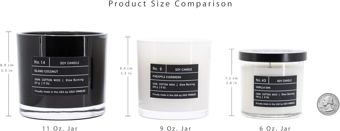 Lulu Candles | Jasmine, Oud & Sandalwood | Luxury Scented Soy Jar Candle | Hand Poured in The USA | Highly Scented Long Lasting (6 Oz.)