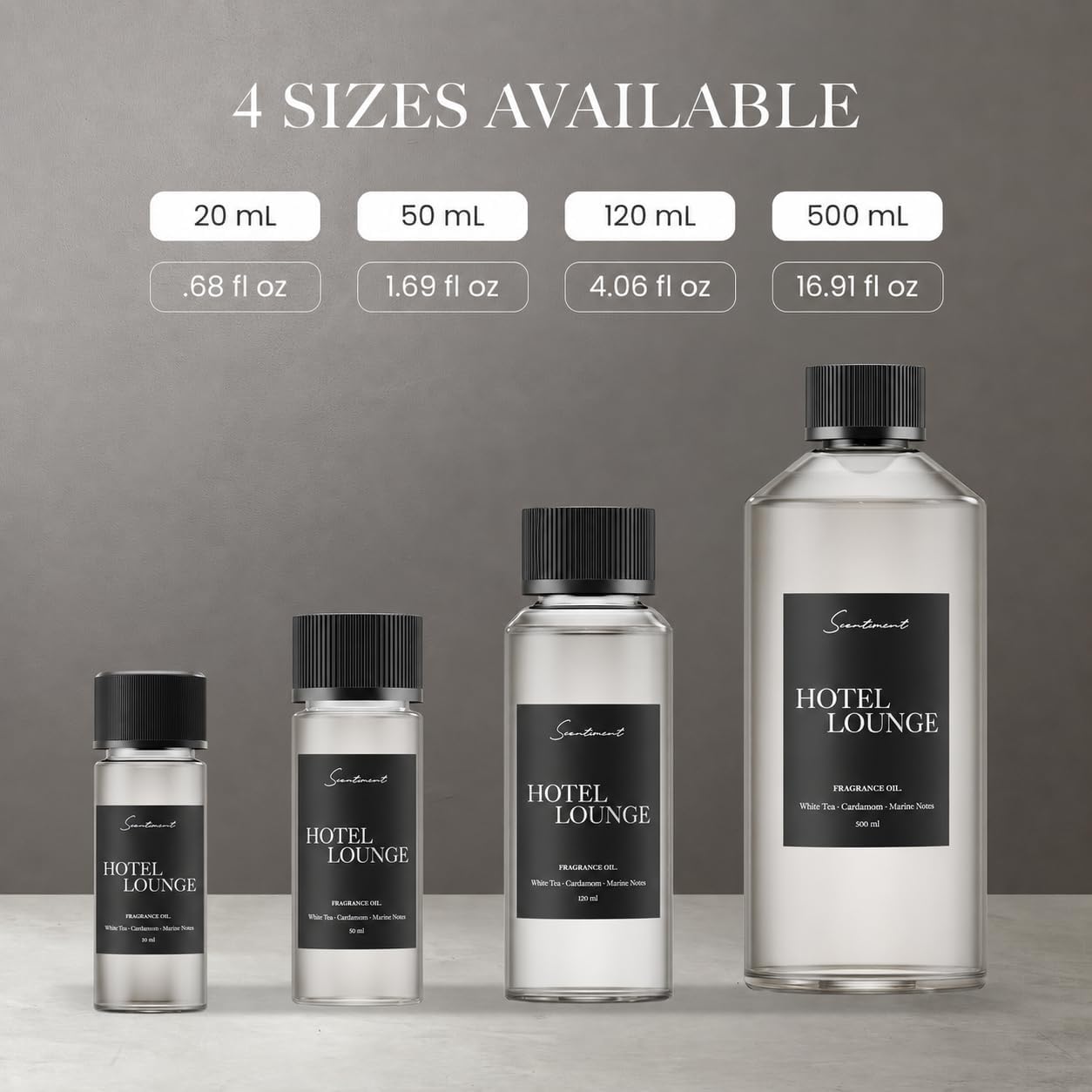 Scentiment Hotel Lounge Diffuser Oil - Premium Hotel Scent with Notes of White Tea, Cardamom & Marine Notes Home Scent, Hotel Fragrance Oil Diffuser Refill - 0.68 fl oz (20 mL)