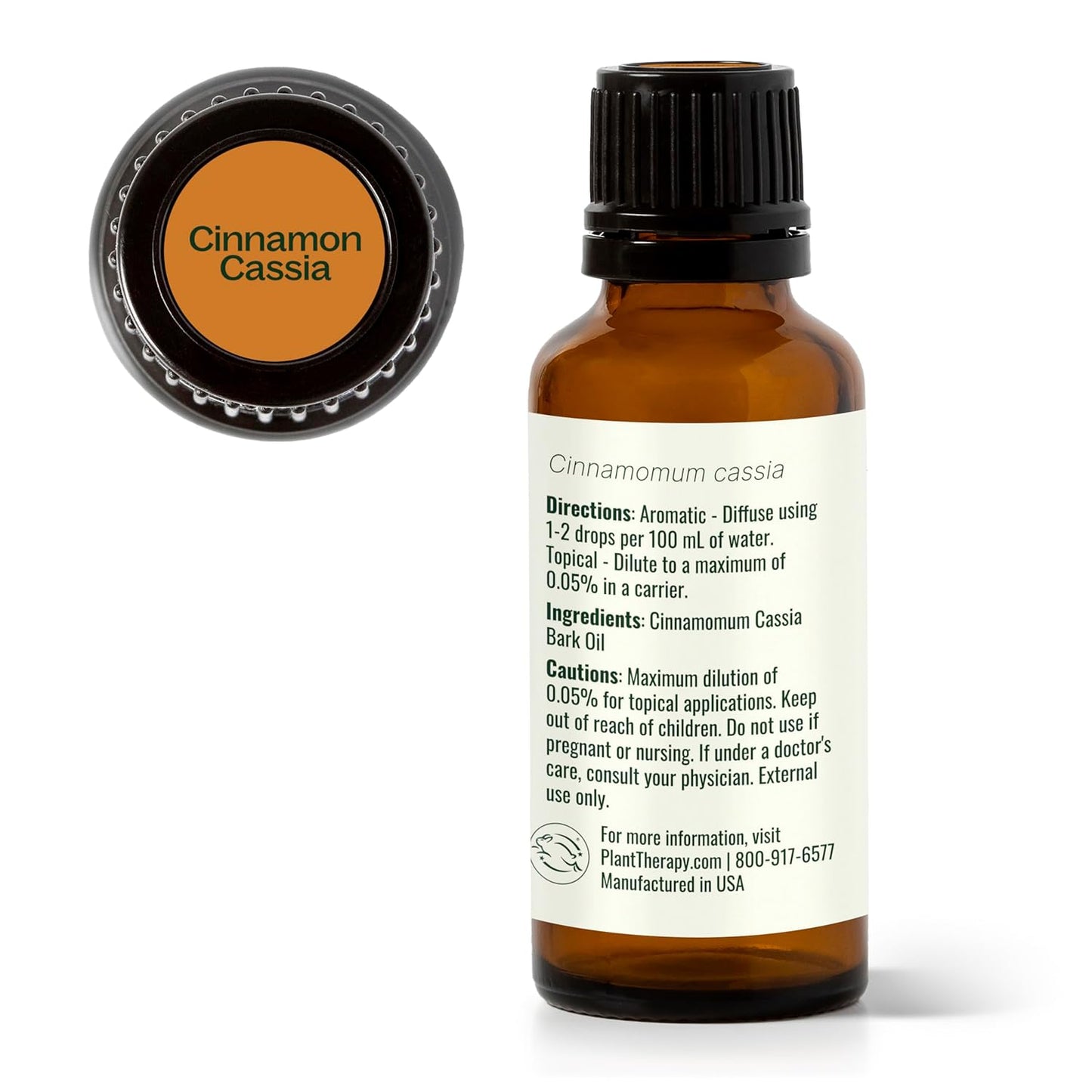 Plant Therapy Cinnamon Cassia Essential Oil 30 mL (1 oz) 100% Pure, Undiluted, Cozy Aroma, Soothes Sore Muscle