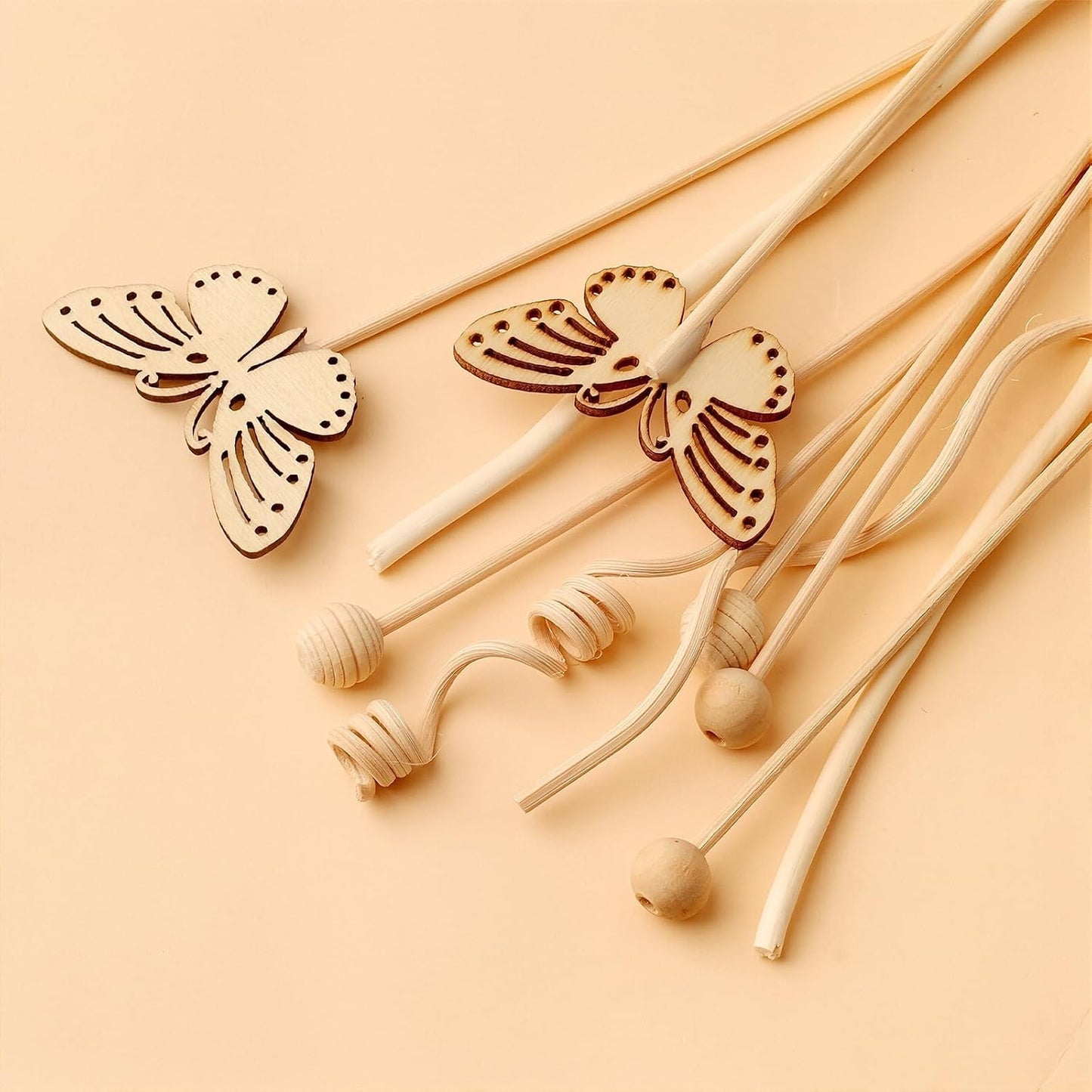 10Pack Reeds for Diffuser, Reed Fragrance Diffuser Flower Set, Reed Diffuser Stick, Fragrance Diffuser Replacement Rattan Stick, Rattan&Handmade Refill Replacement Sticks for House Bedroom Office 
