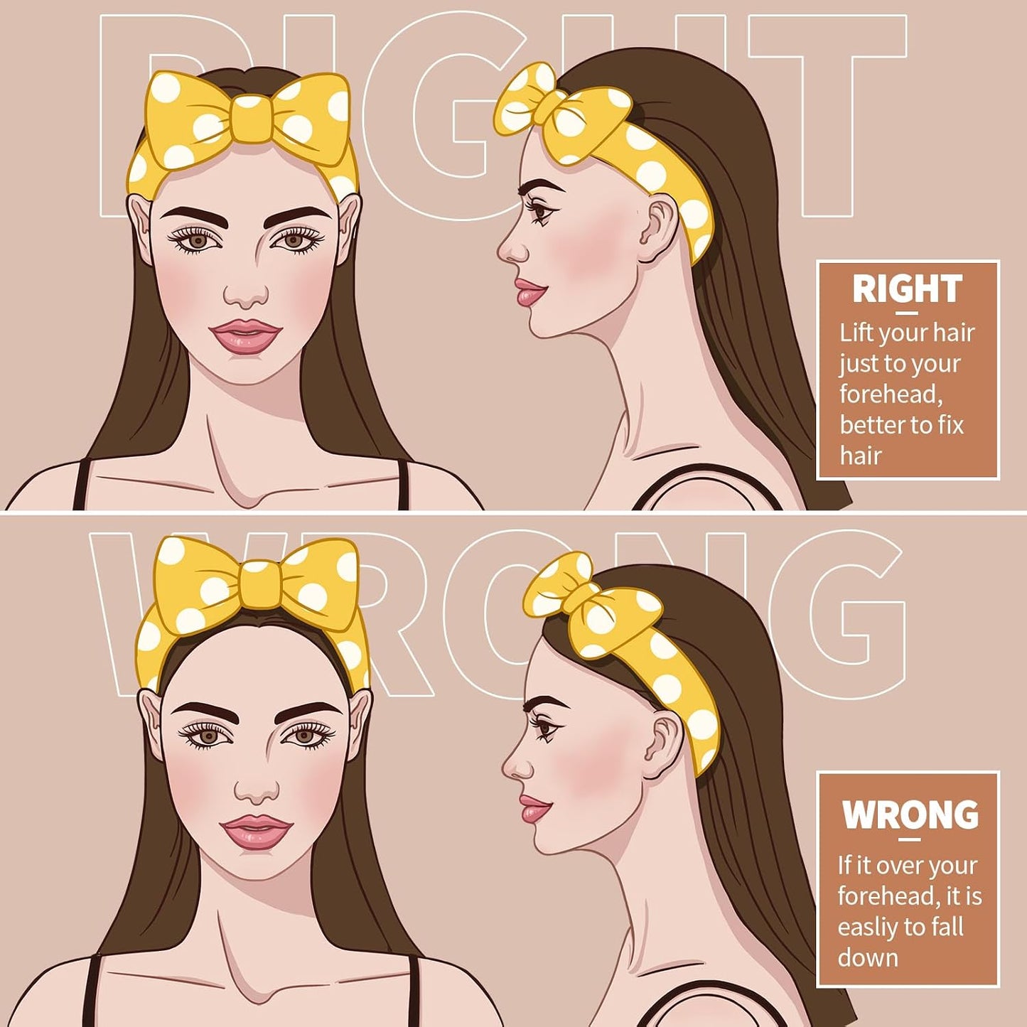 Teenitor 5pcs Makeup Headband with Removable Bow, Spa Headband for Washing Face for Teen Girls Women, Gifts Basket for Teens Girls Party, Skin Care Hairband