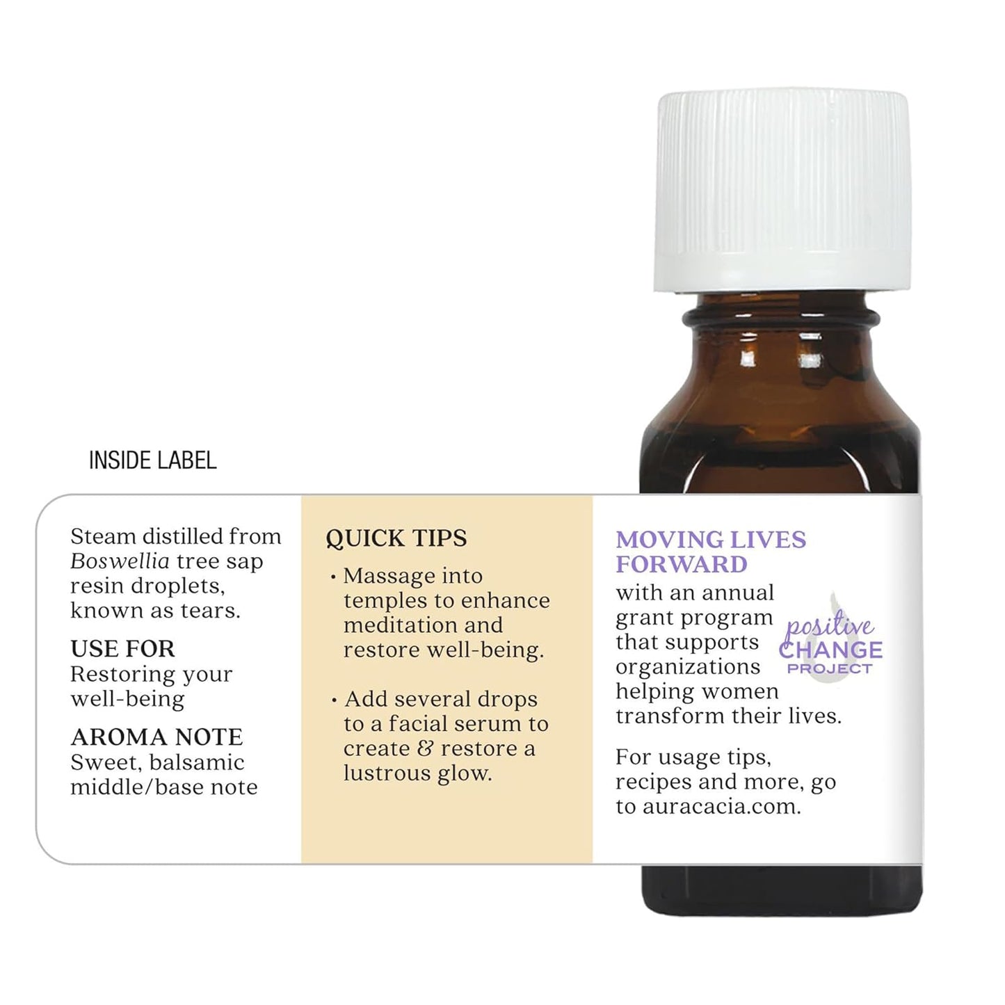 Aura Cacia Frankincense in Jojoba Oil, 100% Pure Boswellia Sacra Essential Oil Blend for Skincare, Massage, Meditation, and Aromatherapy | 0.5 Fl Oz (Pack of 1)