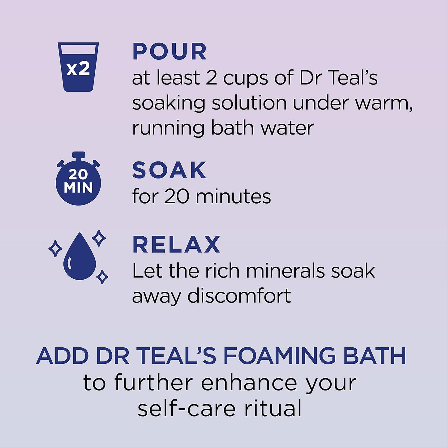 Dr Teal's Foaming Bath with Pure Epsom Salt, Sleep Blend with Melatonin & Pure Epsom Salt Soak, Sleep Blend with Melatonin, Lavender & Chamomile Essential Oils, 3 lbs (Pack of 4) (Packaging May Vary)