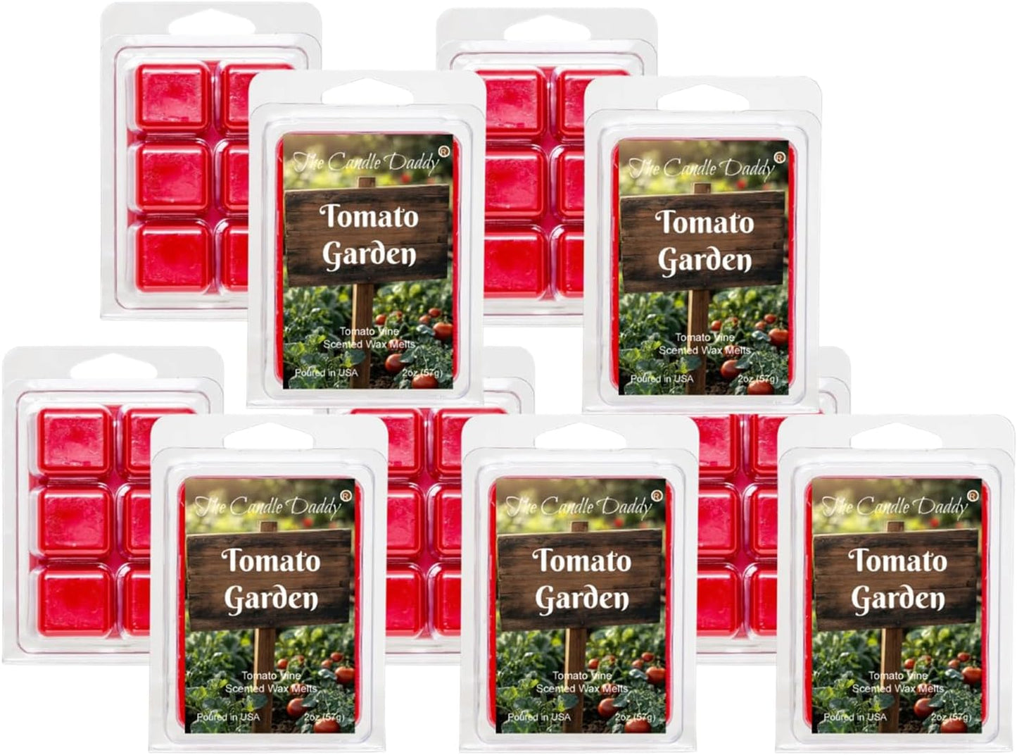 Tomato Garden - Tomato Vine Maximum Scented Wax Melt - 1 Pack - 2 Ounces - 6 Cubes
