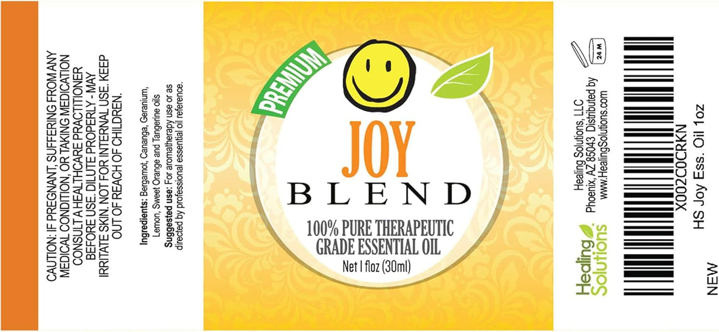 Healing Solutions Joy Blend Essential Oil - 100% Pure Therapeutic Grade - 30ml - Aromatherapy Essential Oils